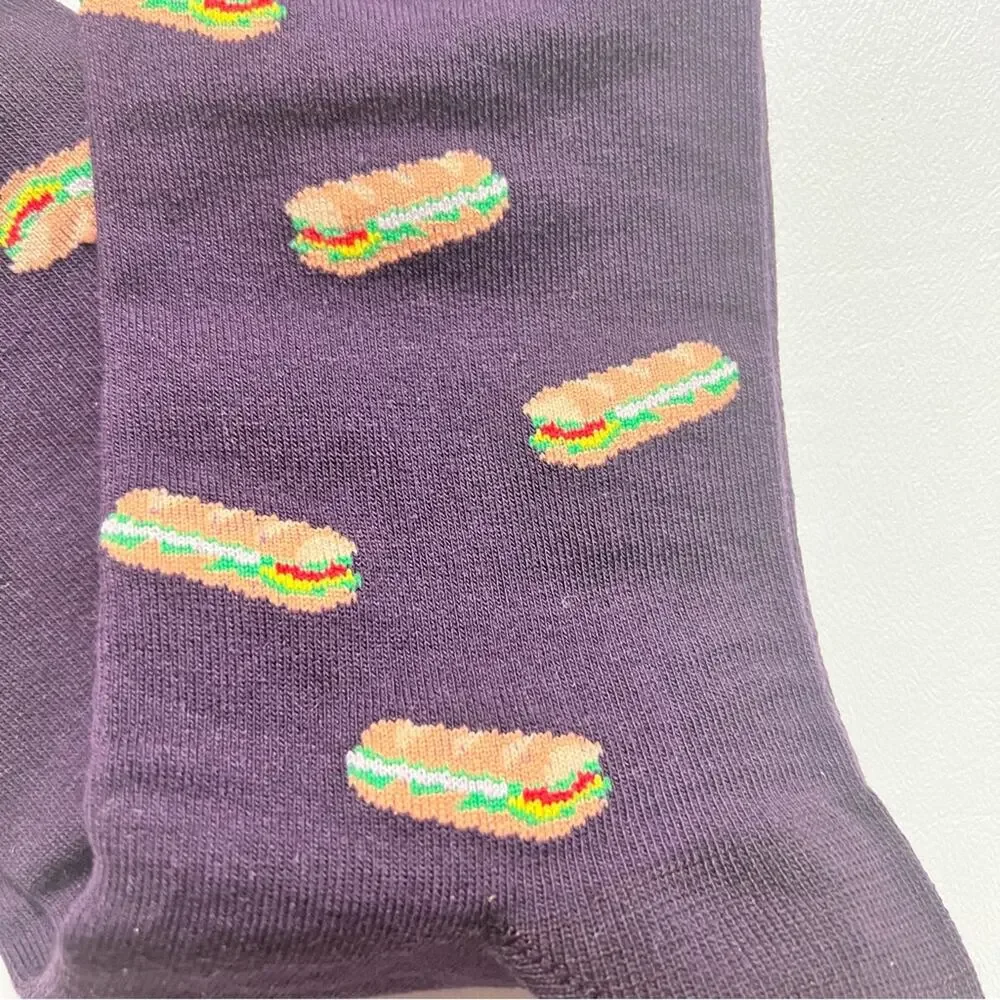 J.Crew Men's sandwich Print  Graphic Design Trouser Socks Onesize NWT